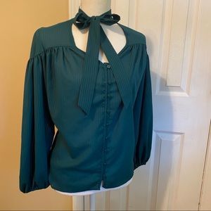 Emerald Green Flowy Blouse
